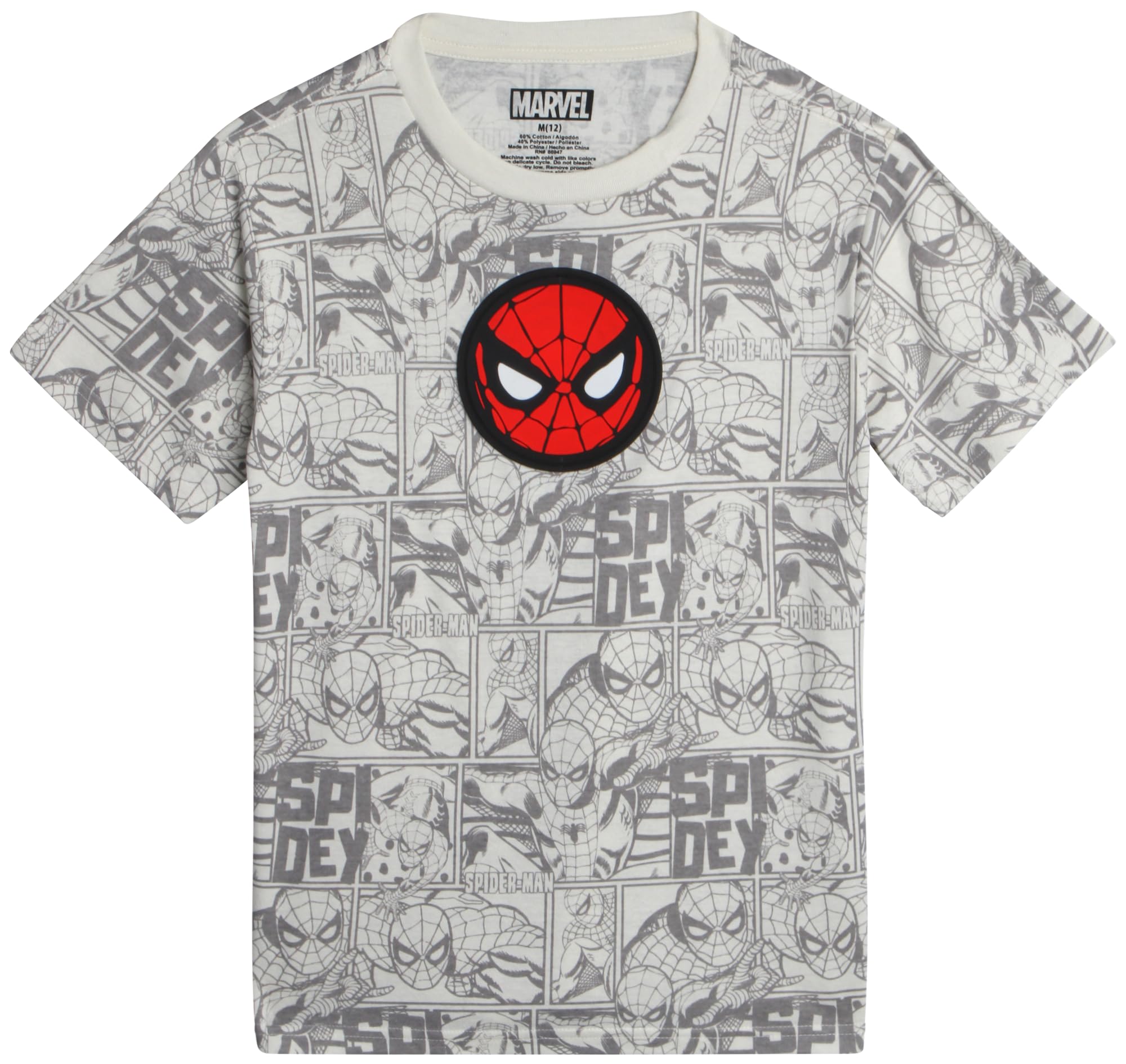 Marvel Avengers Spiderman Boys Shirts - Hulk Iron Man Captain America Thor Short Sleeve Graphic Tees for Toddler Boys & Kids